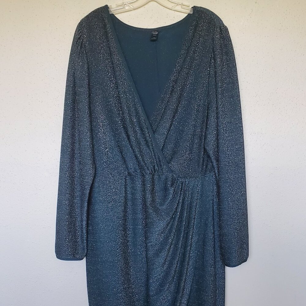 Shein Emerald Shimmer Dress 4X